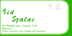 vid szalai business card